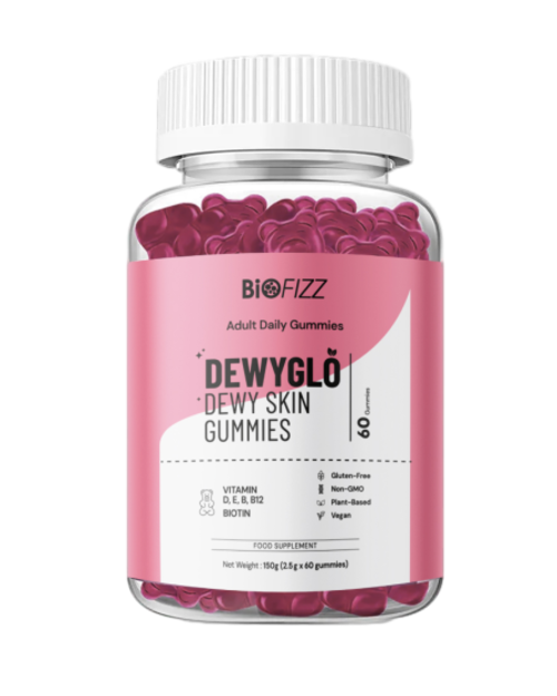 BIOFIZZ Dewyglo Dewy Skin Gummies 2.5g X 60's for Hair, Nail, Skin Supplement with Biotin, Gummy, Gummy Halal, 软糖