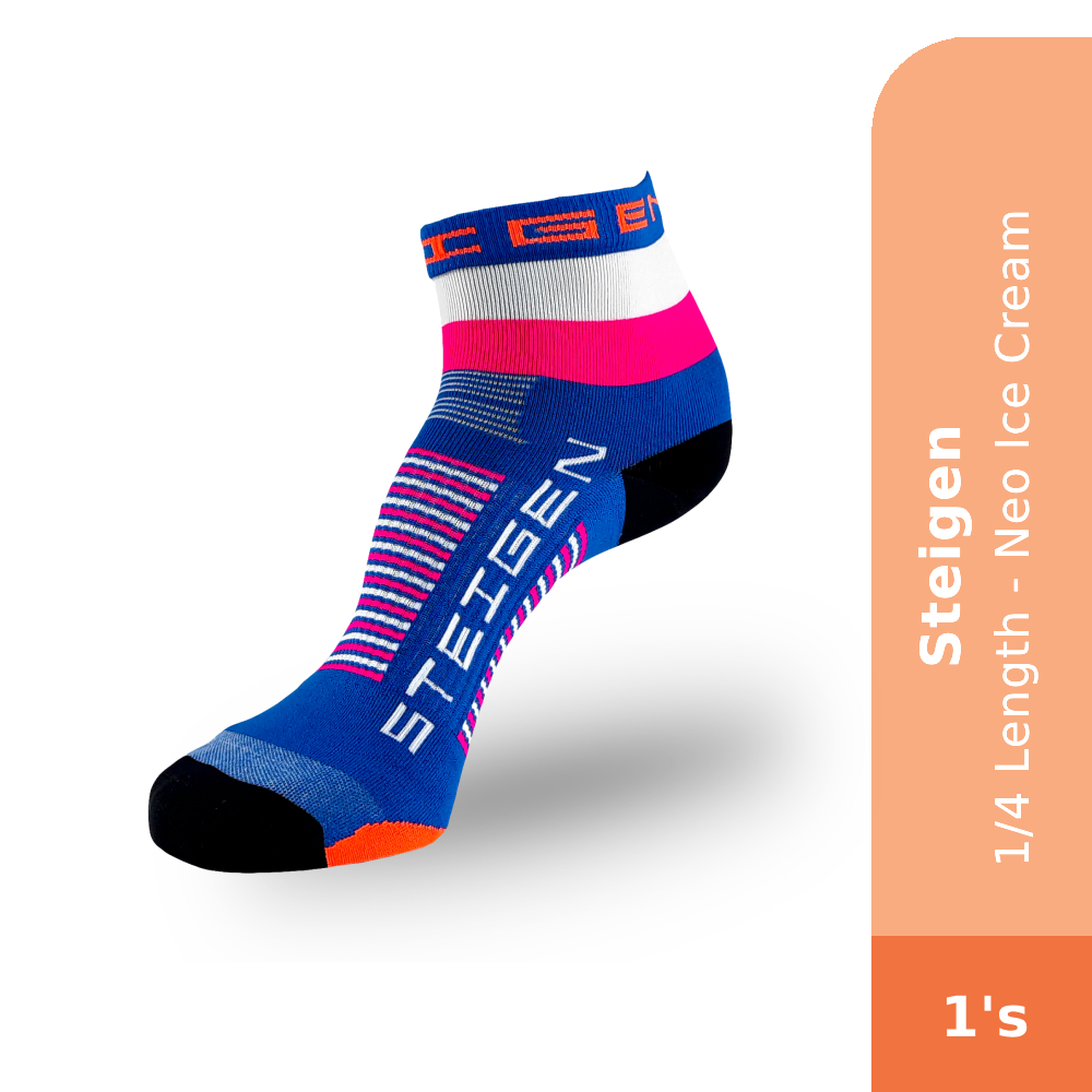 Steigen 1/4 Length Socks, Running Socks, Sport Socks as Free Size Stocking (Stoking) (运动袜子) - Neo Ice Cream