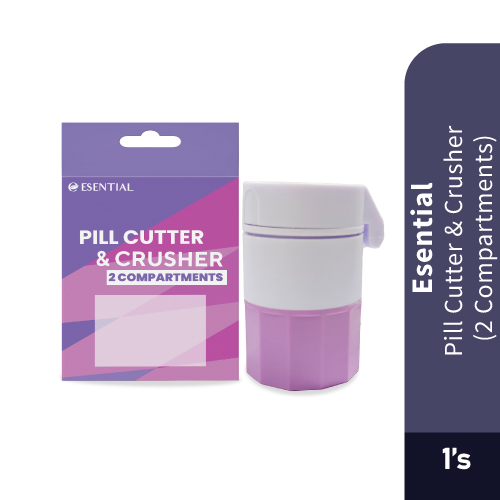 ESENTIAL Pill Cutter And Crusher With 2 Compartment 1's- Pill Cutter, Health Care, Medical Supplies, Crusher