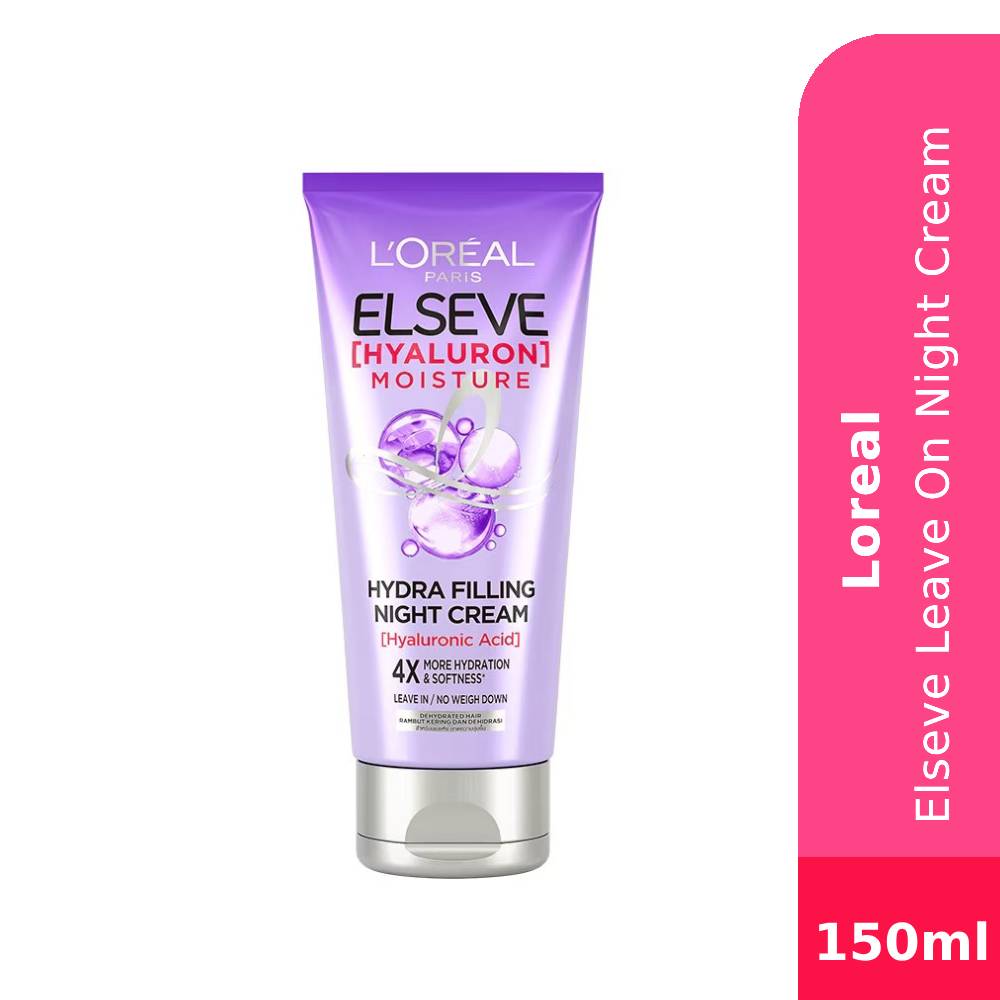 LOREAL Elseve Leave On Night Cream With Hyaluronic 150ml  -Night Cream, Loreal Cream ,Cream