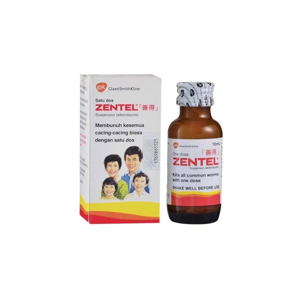 ZENTEL 400mg Suspension 10ml -Supplement, Liquid, Digestive