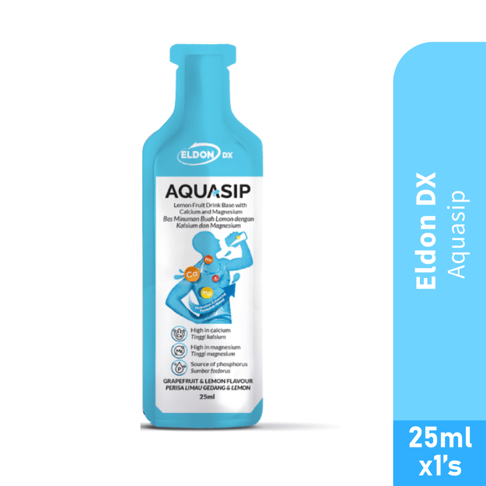 ELDON DX Aquasip 25ml x 1's - Hydration, Energy Booster, Electrolyte Drink