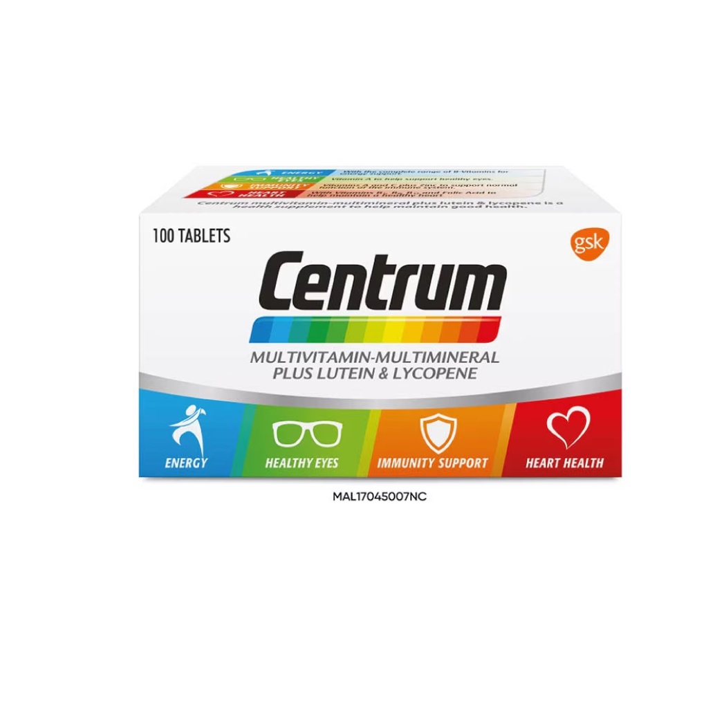 CENTRUM Multivitamin 100's- Capsule, Supplement , Multivitamin