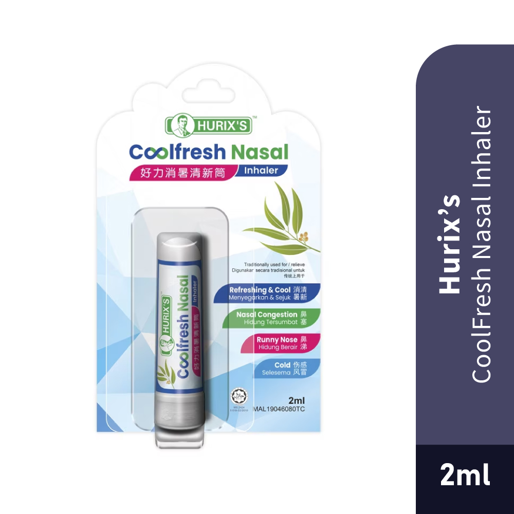 HURIX'S Coolfresh Nasal Inhaler 2ml Inhaler Resdung, Hidung Tersumbat, Selsema, Nasal Congestion Relief