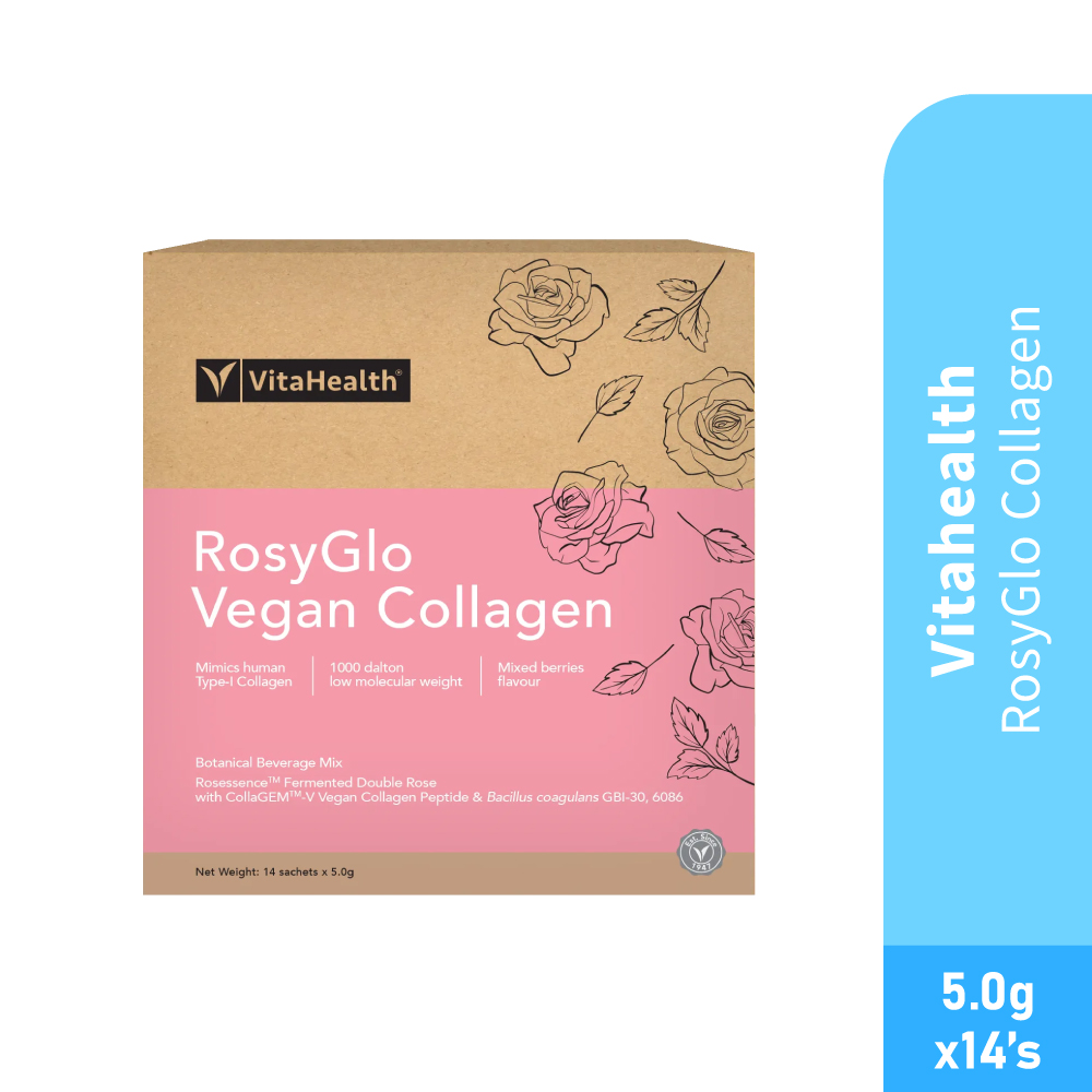 VITAHEALTH Rosyglo Collagen 2.5g X 14's with Collagen Peptide, Collagen Drink, Collagen Supplement