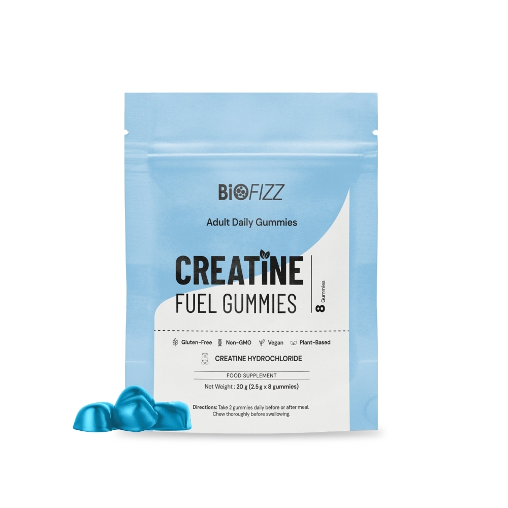 BIOFIZZ Creatine Fuel Gummies 2.5g X 8's for Muscle, Muscle Recovery, Energy Booster, Gummy, Gummy Halal, 软糖