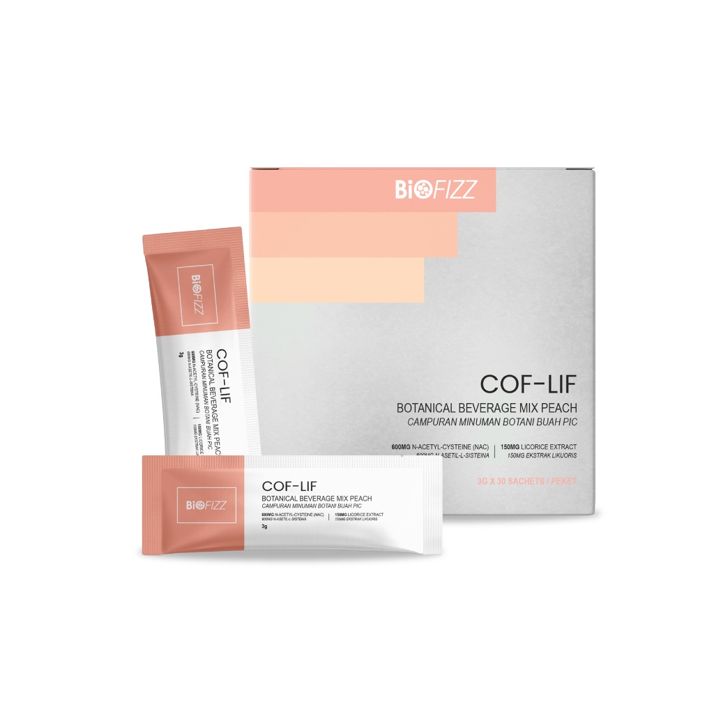 BIOFIZZ Cof-Lif 3g X 30's for Ubat Selsema, Ubat Batuk, Cough Relief, Ubat Sakit Tekak