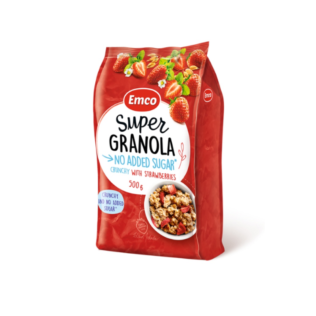 EMCO Premium Granola Sugar Free Strawberry 500g Snack Halal, Kekacang, Keropok, Snacks, Kudap Kudap, 零食