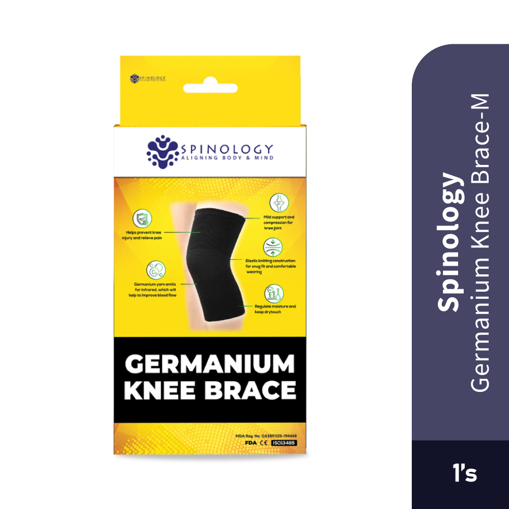 SPINOLOGY Germanium Knee Brace - M for Guard Lutut, Knee Guard Support, Knee Pad, Lutut Support, 护膝