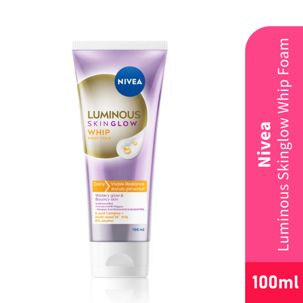 NIVEA Face Care Luminous Whip Foam 100ml for Face Wash, Facial Wash, Facial Cleanser, Pencuci Muka