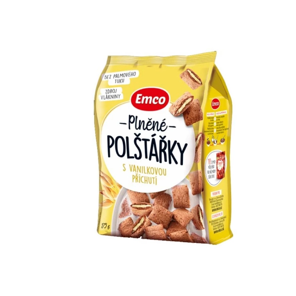 EMCO Pillow Biscuit Vanilla 175g Biskut Bantal, Snack Halal, Keropok, Jajan, Makanan Ringan, 零食