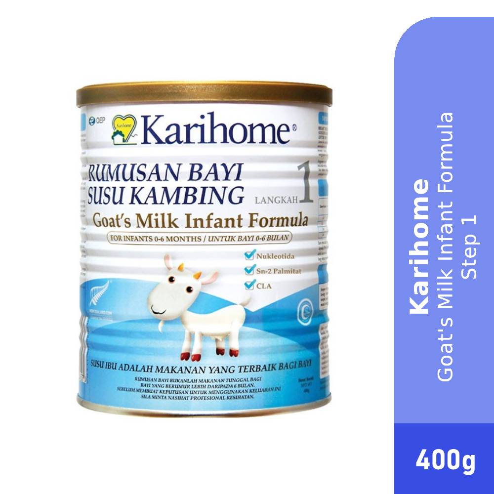KARIHOME Goat's Milk Infant Formula 400g - Step 1 (0-6 Months) Susu Kambing, Milk Formula