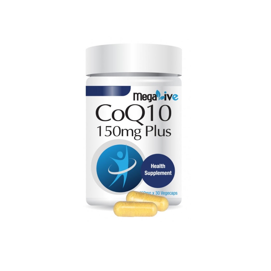 MEGALIVE Coq10 150mg Plus 30's for Coq10 Supplement, Q10 Supplement, Coenzyme q10