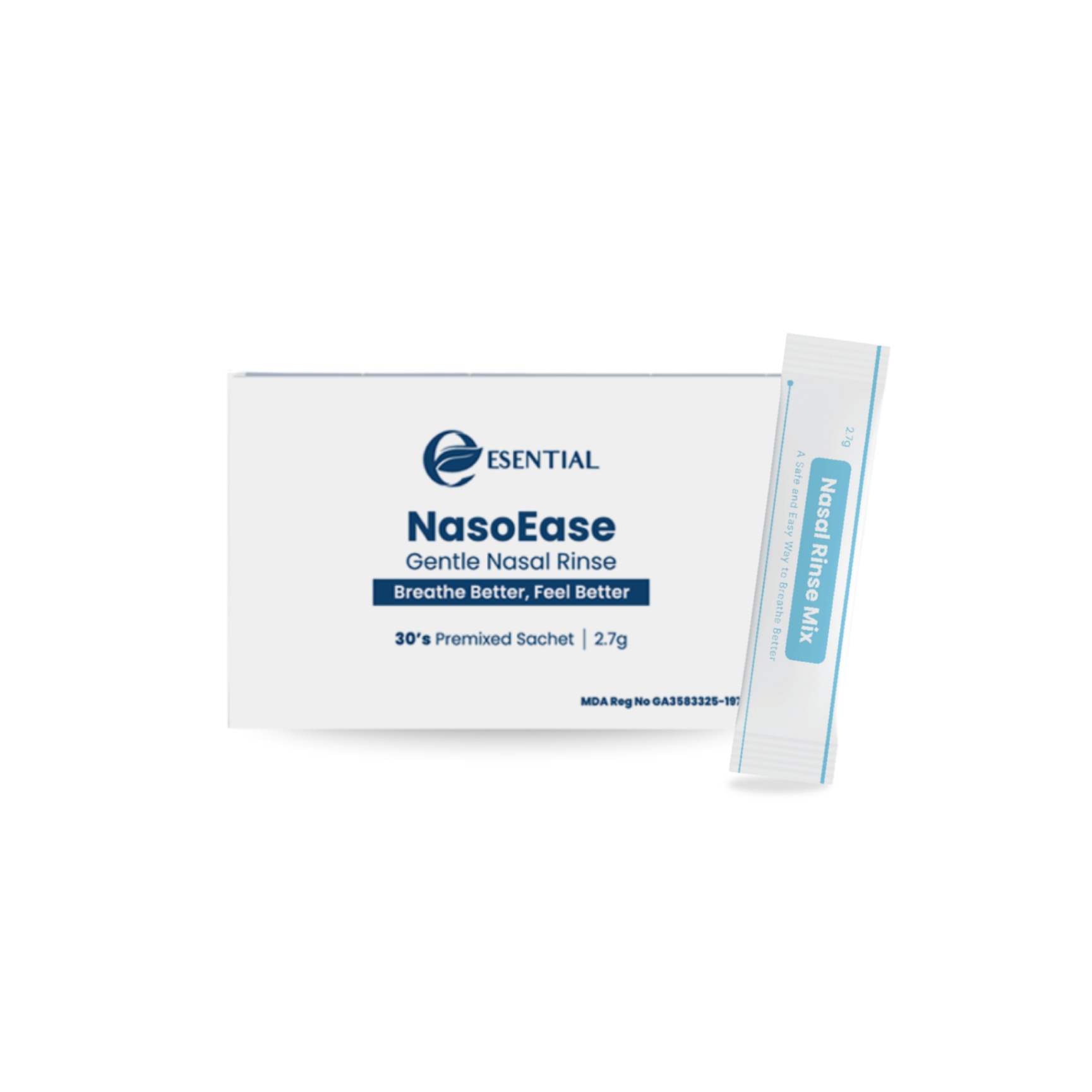 ESENTIAL Nasoease Gentle Nasal Rinse 30's Premixed Sachets, Sinus Rinse, Nasal Spray, Nose Cleaner