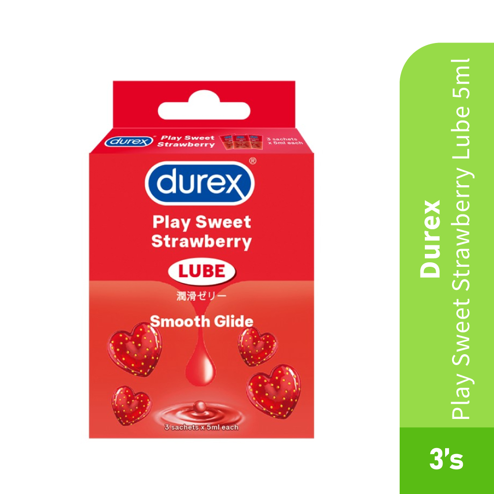 DUREX Lubricant Play Sweet Strawberry Lube 5ml 3's Durex Pelincir Lubricant, Lubricant Pelincir