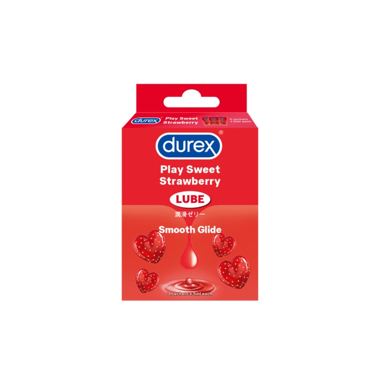 DUREX Lubricant Play Sweet Strawberry Lube 5ml 3's Durex Pelincir Lubricant, Lubricant Pelincir