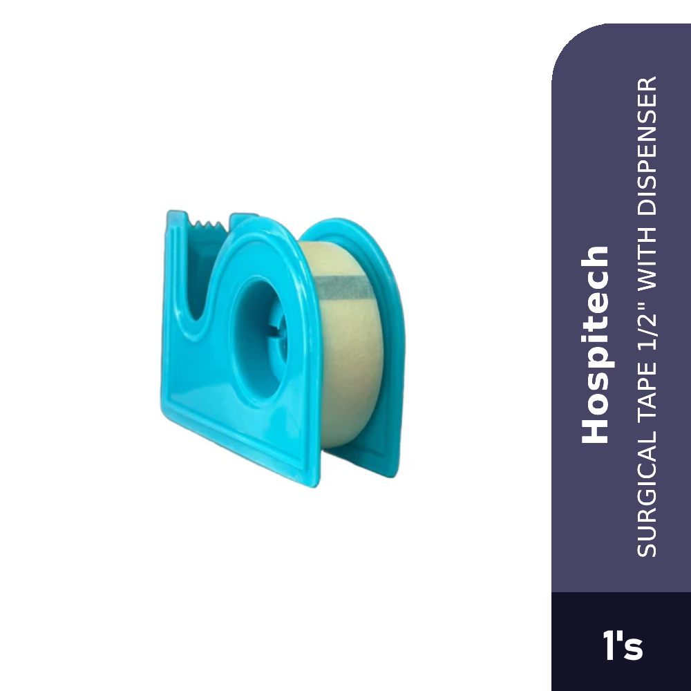 HOSPITECH SURGICAL TAPE 1/2" WITH DISPENSER 1'S