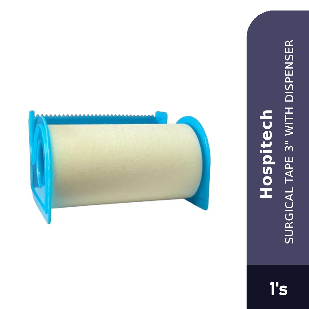 HOSPITECH SURGICAL TAPE 3" WITH DISPENSER 1'S