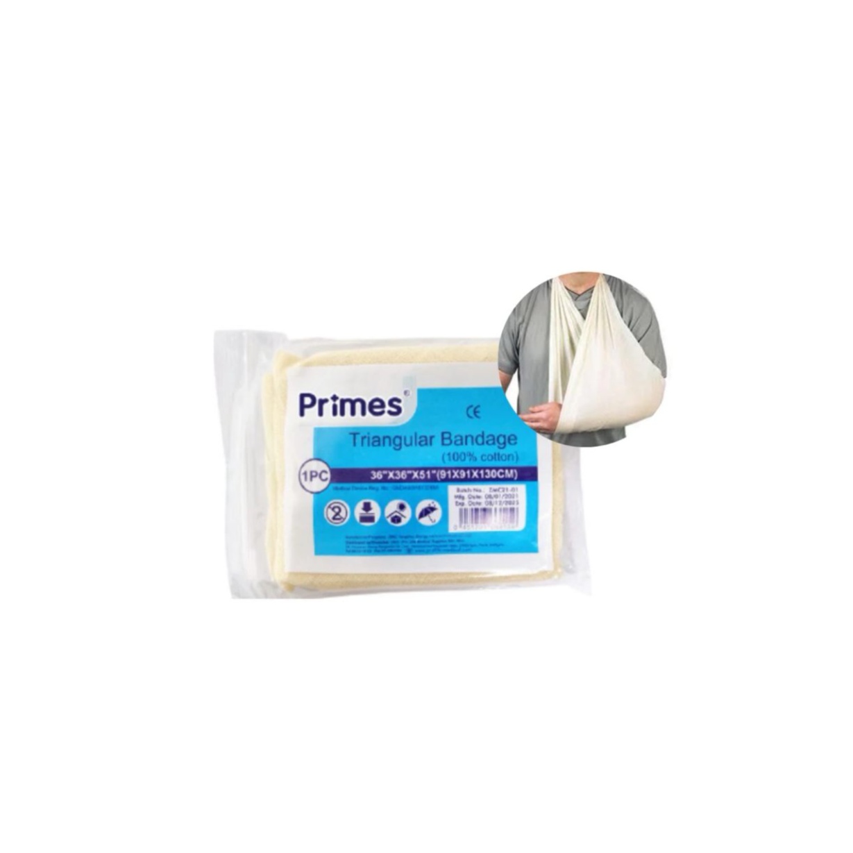 AROS/PRIMES TRIANGULAR BANDAGE ZMC 36'X36'X51'