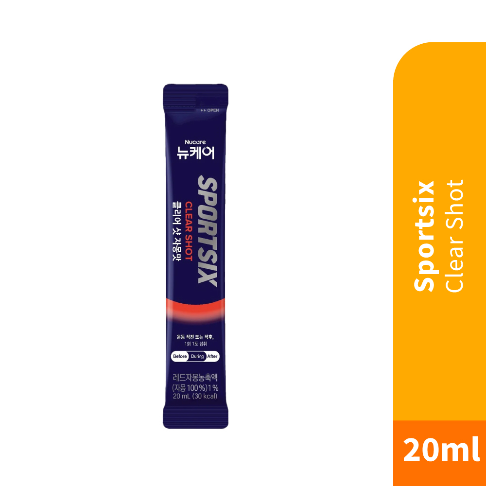SPORTSIX Clear Shot 20ml for Energy Gel, Electrolyte Gel with Apple Cider Vinegar