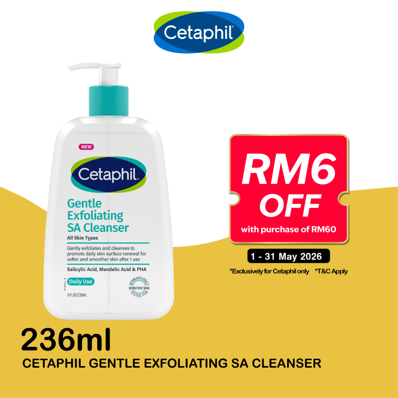 CETAPHIL Gentle Exfoliating Salicylic Acid Cleanser 236ml Cetaphil Cleanser, Face Wash, Face Cleanser