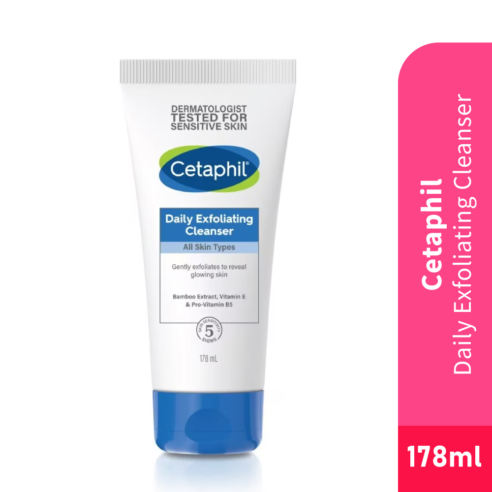 CETAPHIL Daily Exfoliating Facial Cleanser 178ml for Face Wash, Cetaphil Face Wash