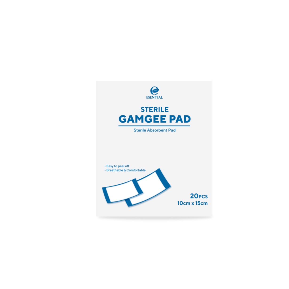 ESENTIAL Sterile Gamgee Pad 10cm X 15cm 20's for Wound Dressing, Gauze Swab, Gauze Dressing