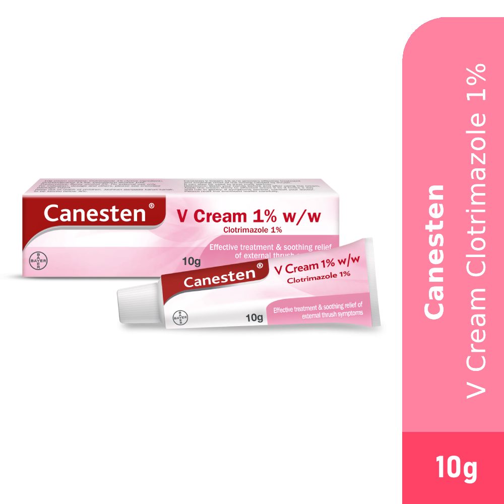 CANESTEN V Cream 1% 10g for Antifungal Cream for Vaginal Yeast Infection, Thrush & Fungal Irritation