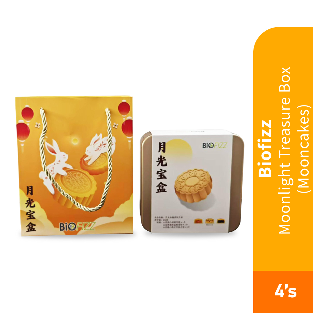 BIOFIZZ Moonlight Treasure Box Mooncakes 4's for Kek Bulan, Mooncake, 月饼