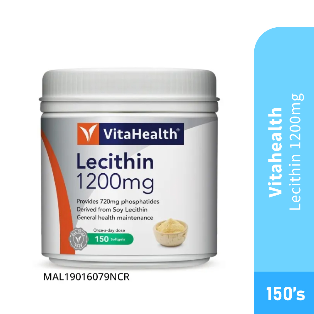 VITAHEALTH Lecithin 1200mg 150's with Soy Lecithin for Liver, Cholesterol Supplement