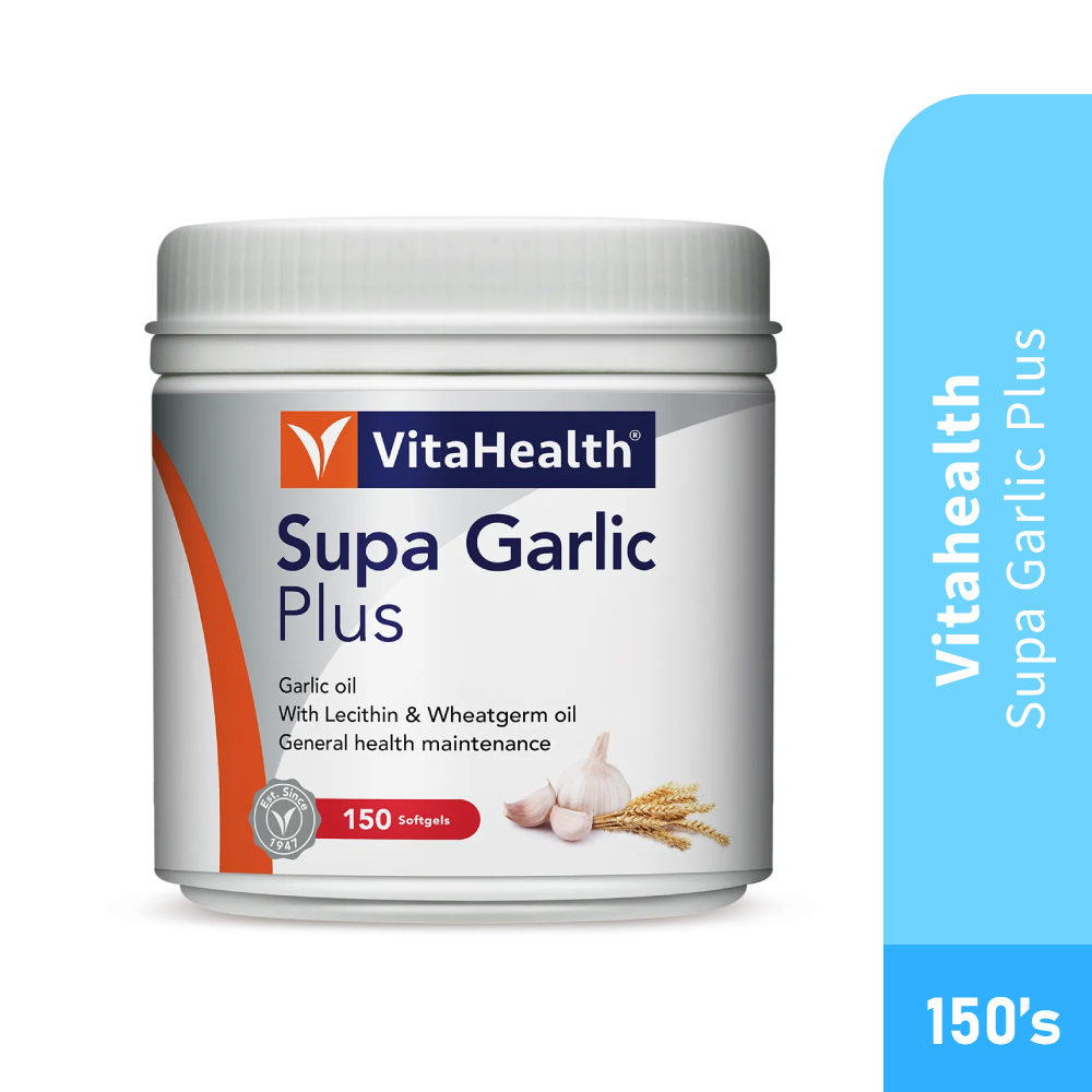 VITAHEALTH Supa Garlic Plus 150's for Cholesterol Supplement, Blood Pressure Supplement