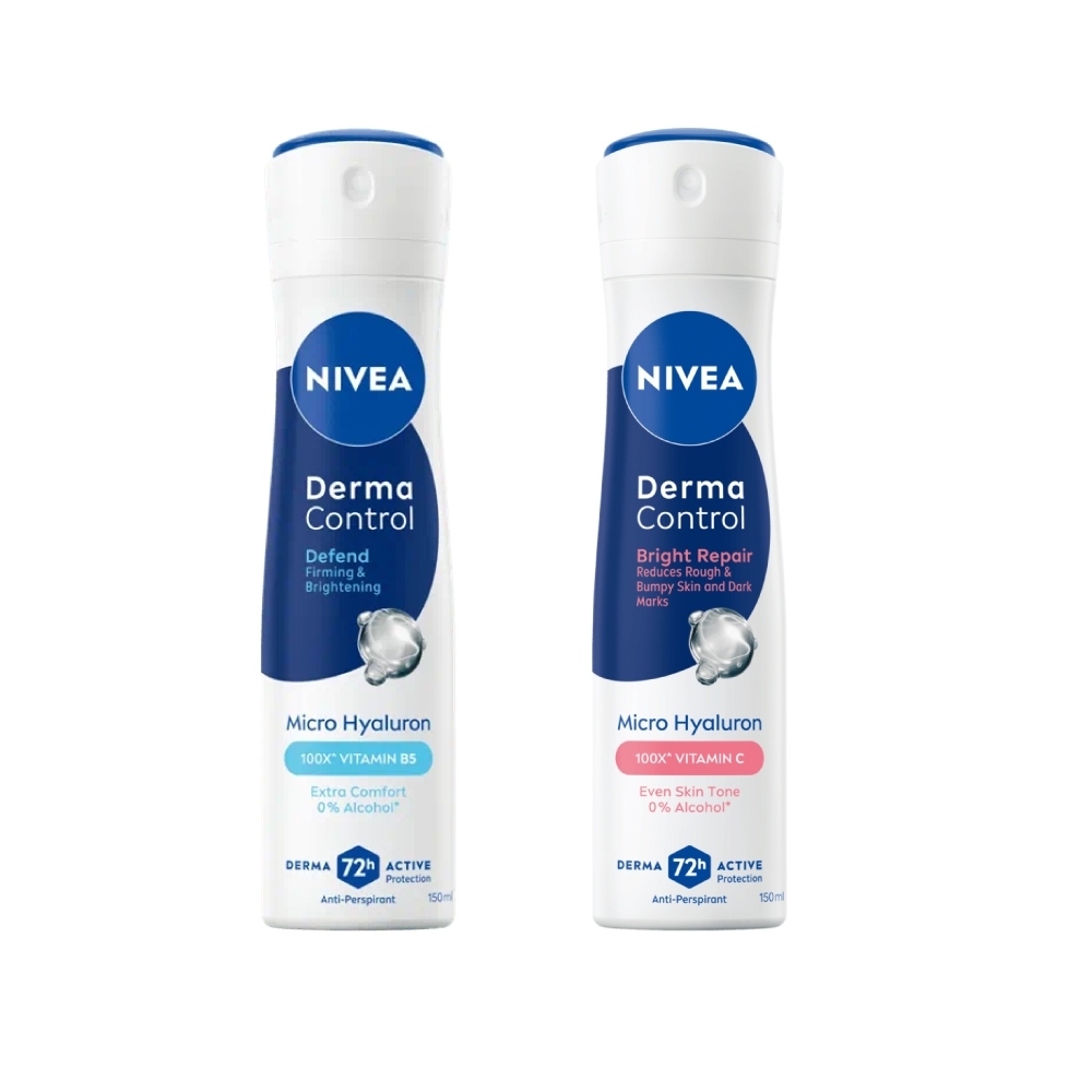 NIVEA Female Deodorant Spray 50ml - Derma Control (Defend / Bright Repair) for Female Deodorant
