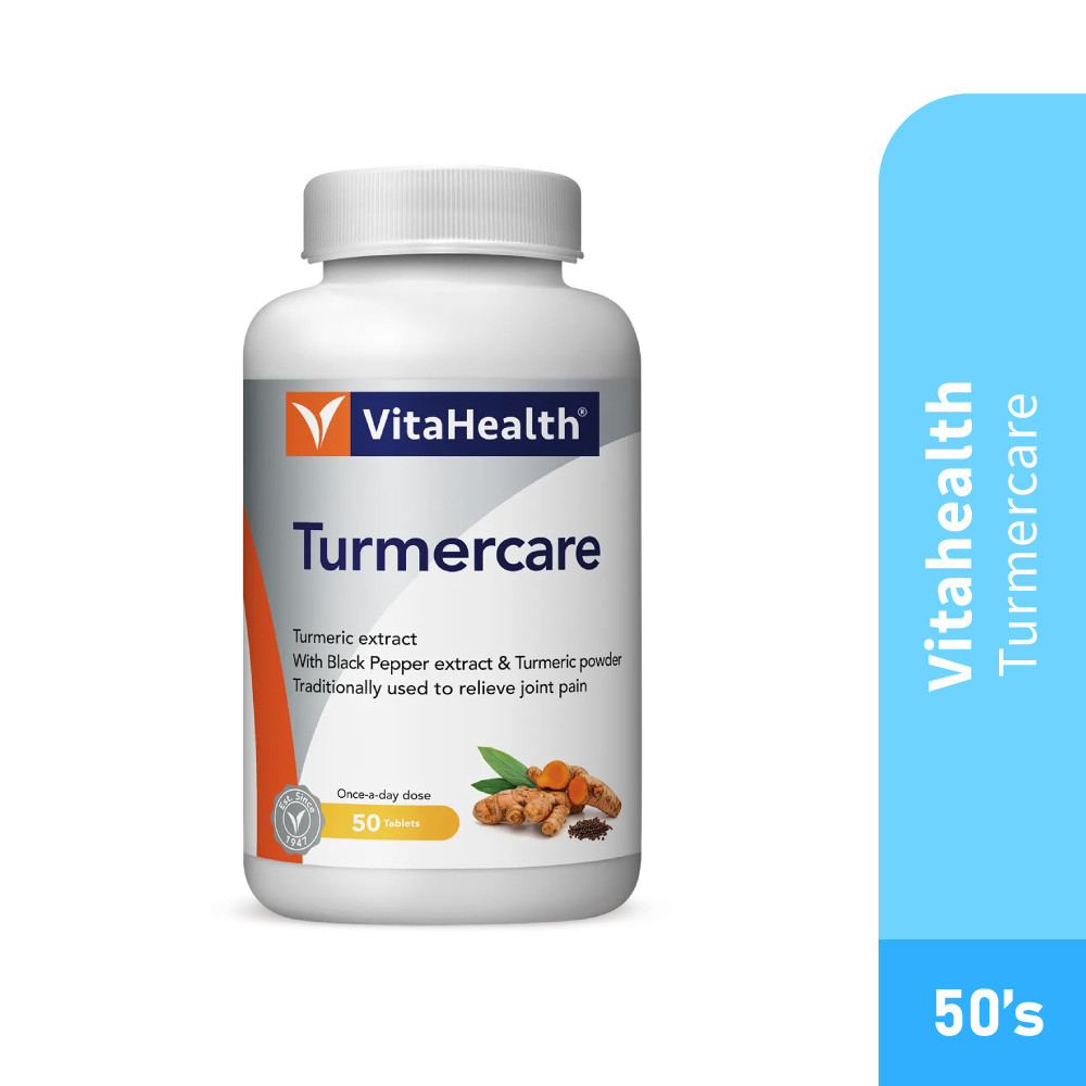 VITAHEALTH Turmercare 50's with Turmeric Supplement, Joint Supplement with Turmeric Powder