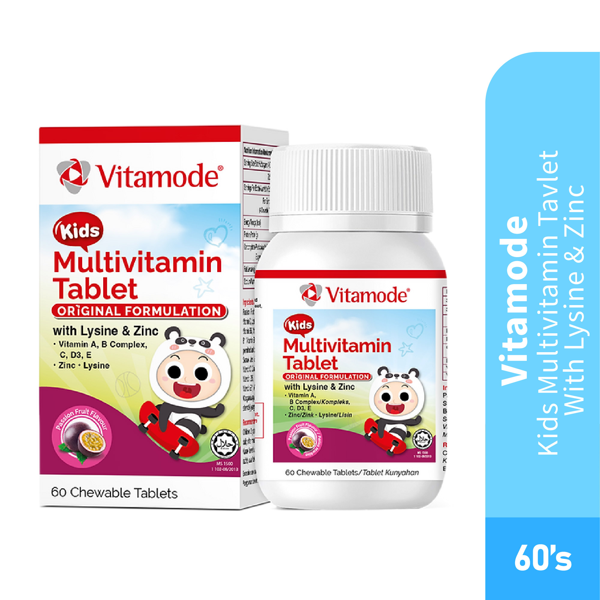 VITAMODE KIDS MULTIVITAMIN TABLET WITH LYSINE & ZINC 60'S
