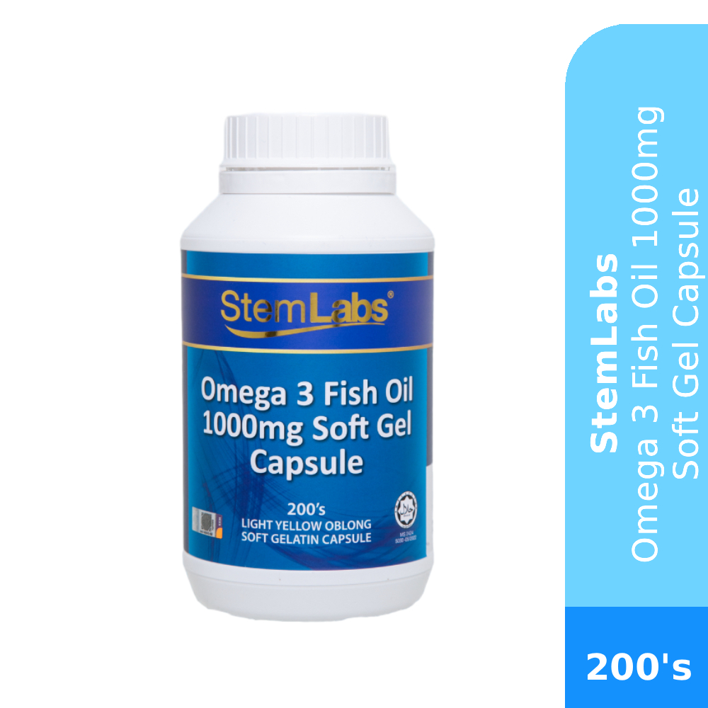 STEMLABS Omega 3 Fish Oil 1000mg Soft Gel 200's
