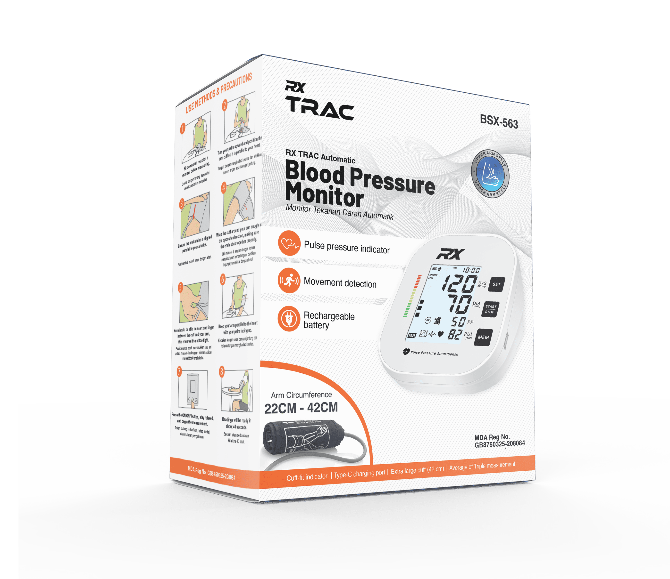 RX TRAC AUTOMATIC BLOOD PRESSURE MONITOR (BSX-563)