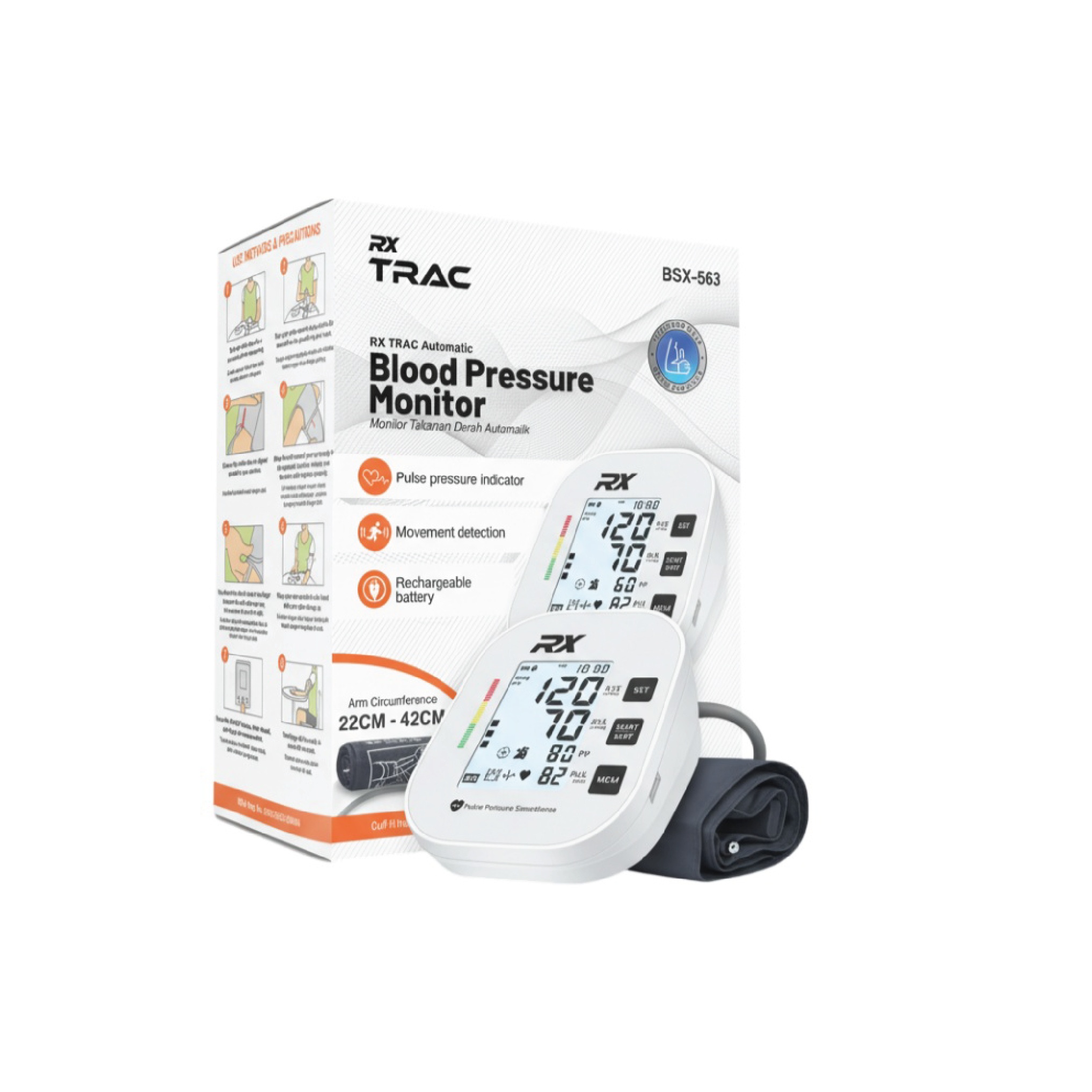 RX TRAC Automatic Blood Pressure Monitor (BSX-563) for Bp Blood Pressure, Mesin Tekanan Darah Tinggi