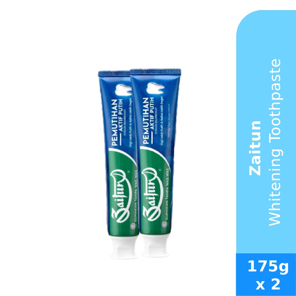 ZAITUN Toothpaste Whitening 175g x  2, Ubat Gigi Pemutih, 美白, 牙膏