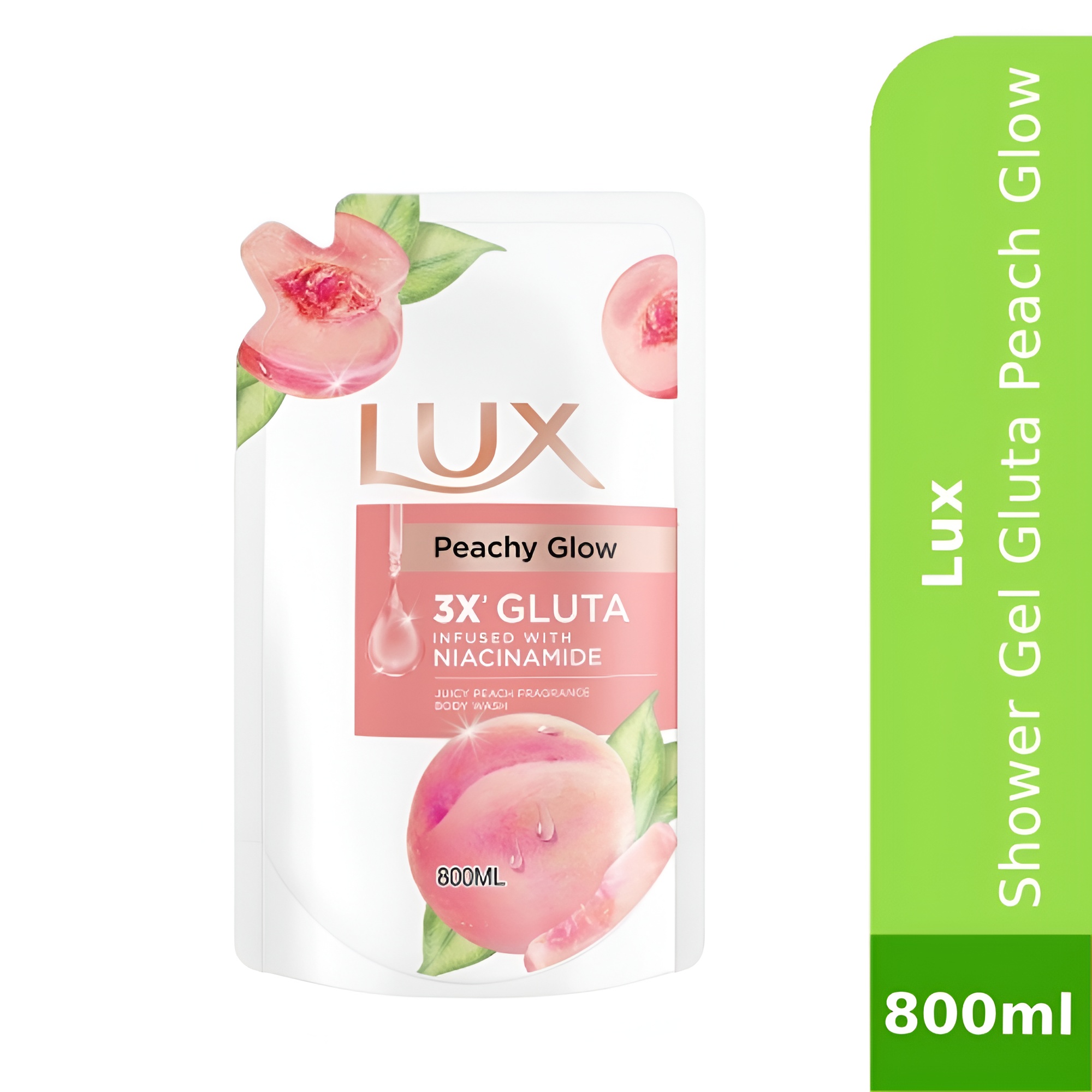 LUX Shower Gel 800ml Refill Gluta Peachy Glow