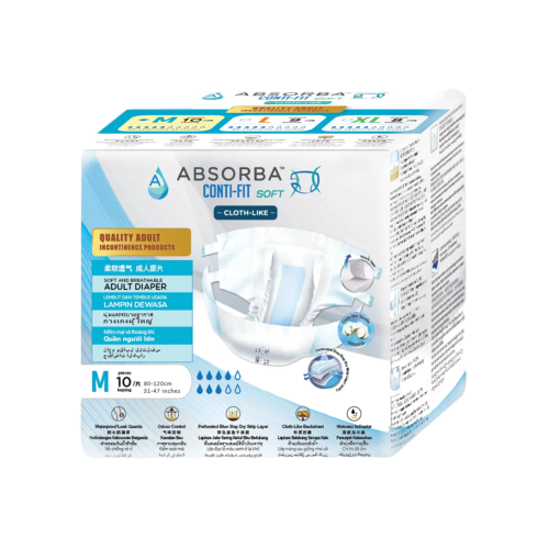 ABSORBA Conti-Fit Soft Pull Up Pants (M Size) 10's