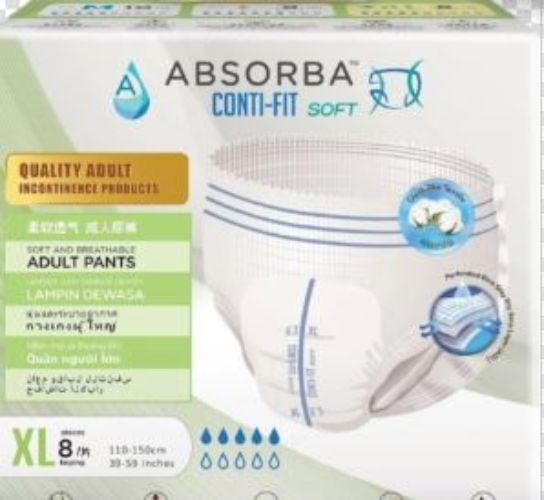 ABSORBA Conti-Fit Pull Up Pants 8'S - XL