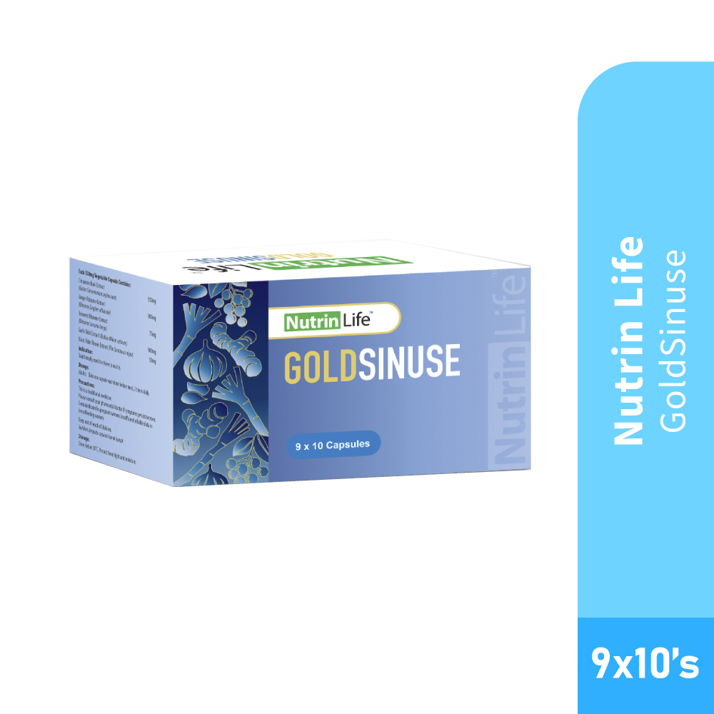 NUTRINLIFE GoldSinuse 9X10's with Sinus Supplement, Sinus Relief, Turmeric Supplement
