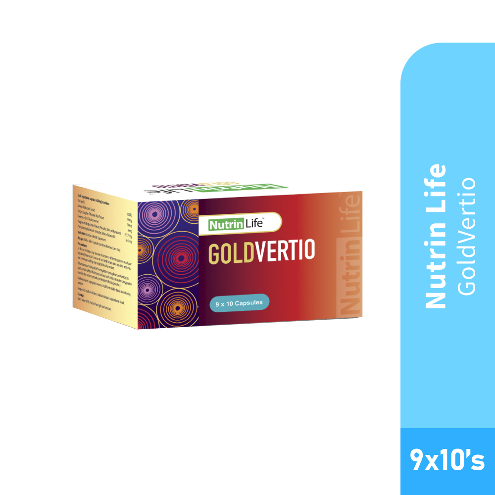 NUTRINLIFE GoldVertio 9 X 10's for Blood Circulation Supplement with Ginkgo Biloba Extract