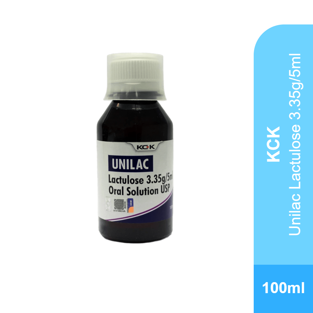 KCK Unilac Lactulose 3.3g/ 5ml Oral Solution 100ml for Constipation Relief, Ubat Sembelit