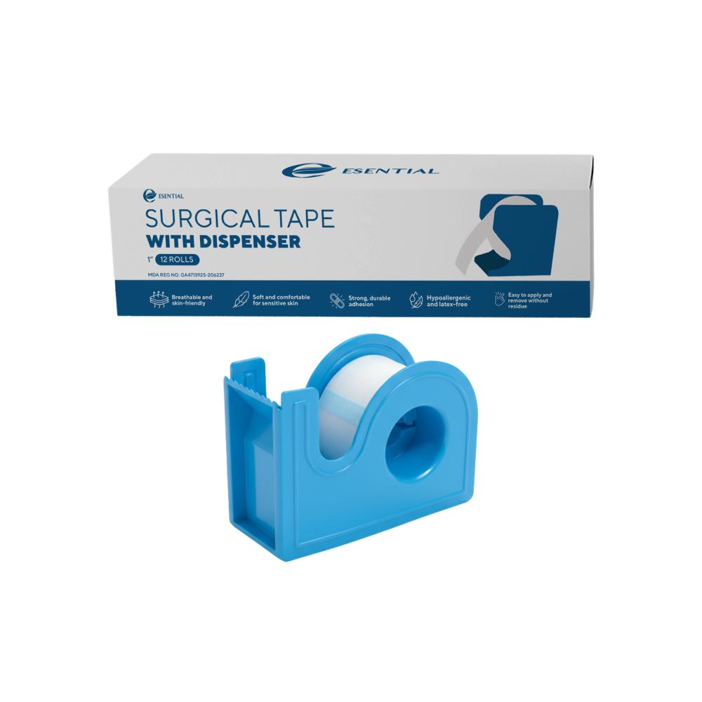 ESENTIAL Surgical Tape 1" with Dispenser (12's/1's)