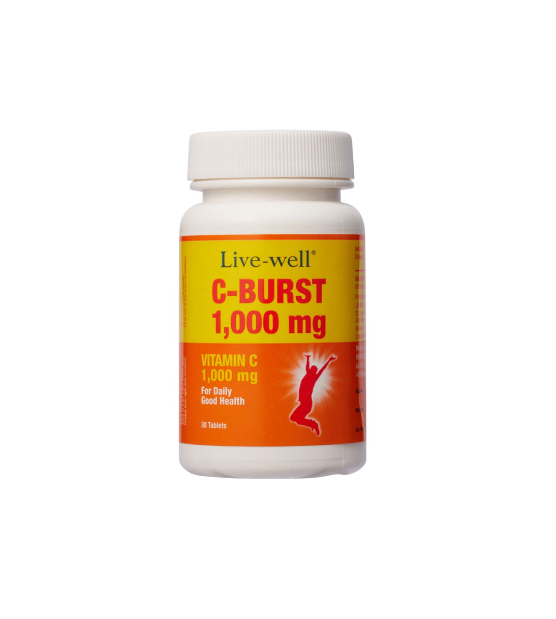 LIVE-WELL C-Burst 1000mg 30's with Vitamin C Supplement, Vitamin C 1000mg, Vita C
