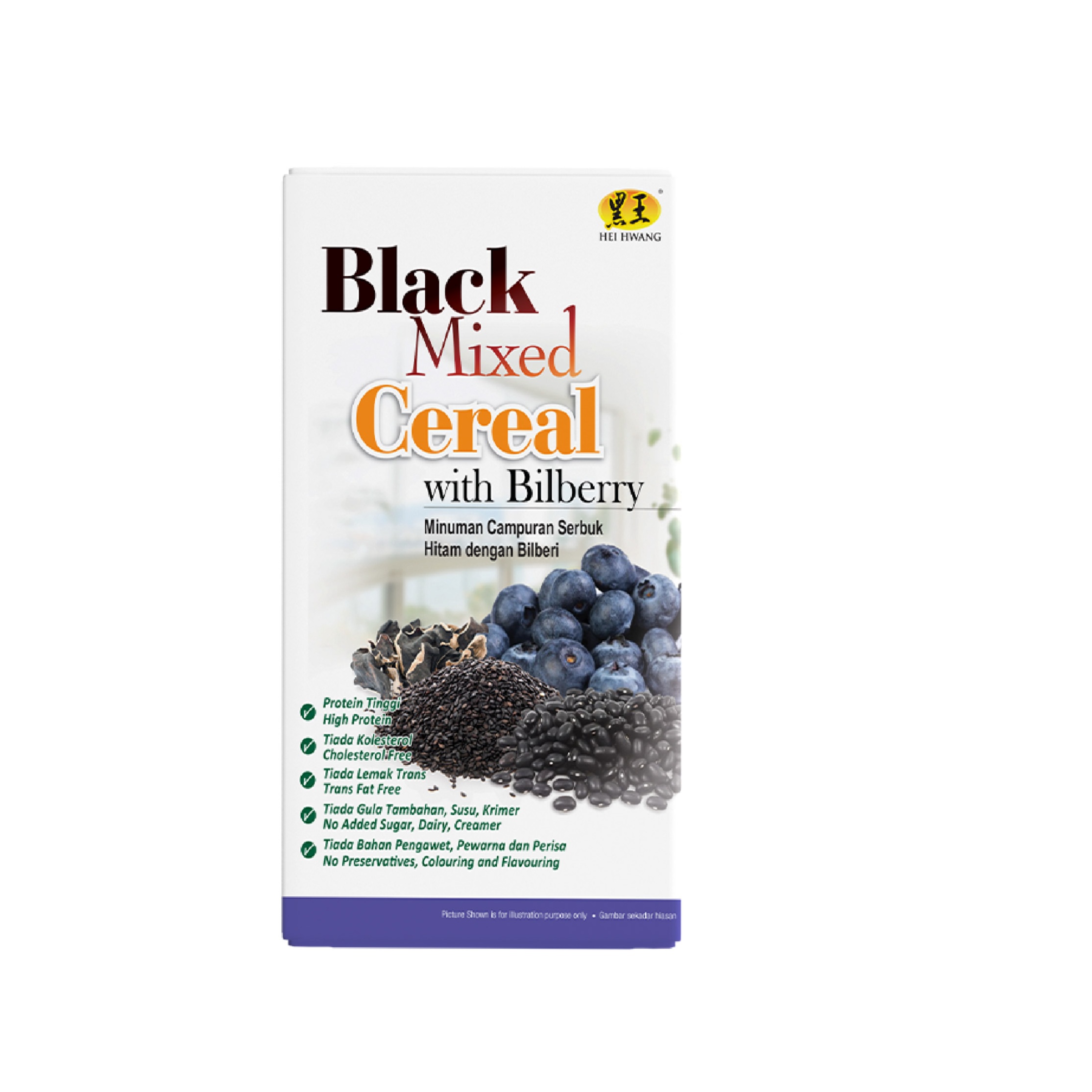 Hei Hwang Black Mixed Cereal Powder (No Sugar) 16'S