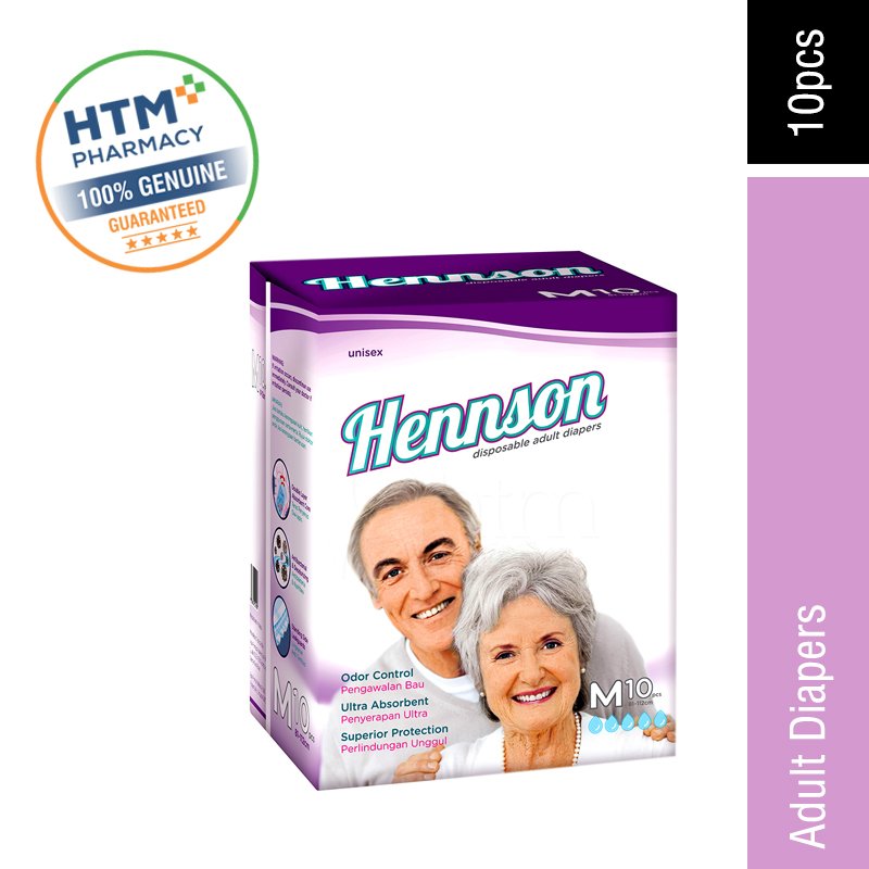 Hennson Dry Comfort Adult Diapers M 10's