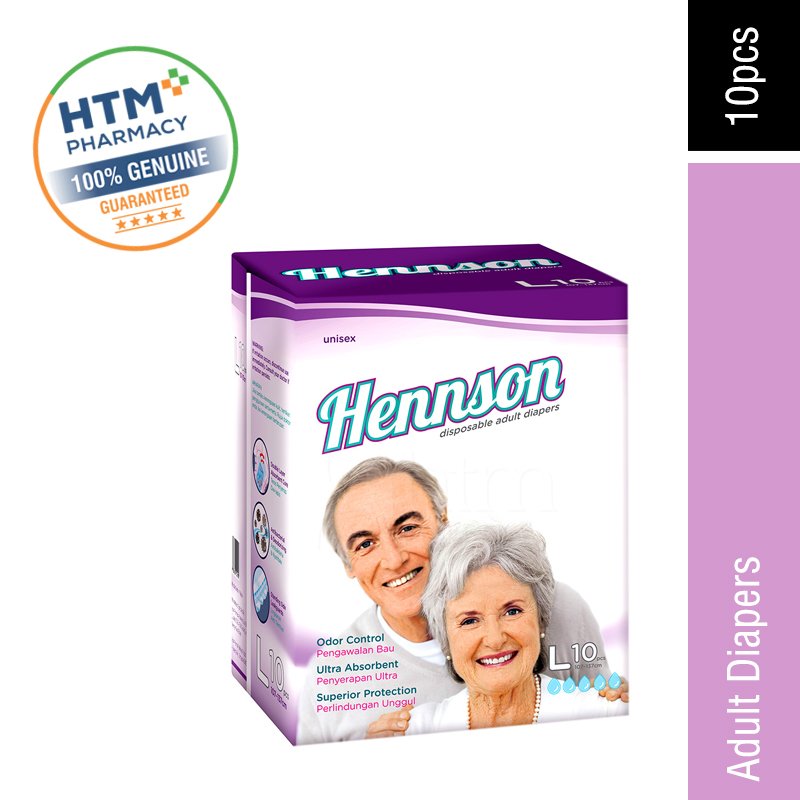 Hennson Dry Comfort Adult Diapers L 10's