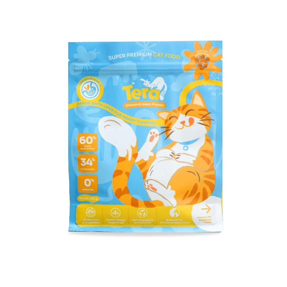 TERA DIET Super Premium Cat Food 300g - Salmon & Insect Protein, Makanan Kucing